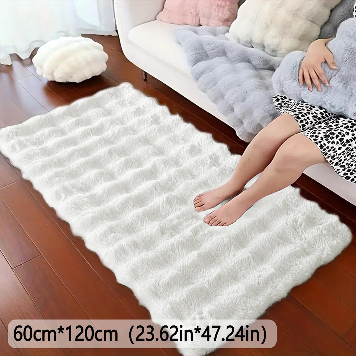 1pc Modern Home Comfortable Soft Bubble Velvet Carpet, Durable Wear-Resistant, Suitable for Bedroom Living Room Study Bedside Multi-Scene Mat, Soft Area Rug