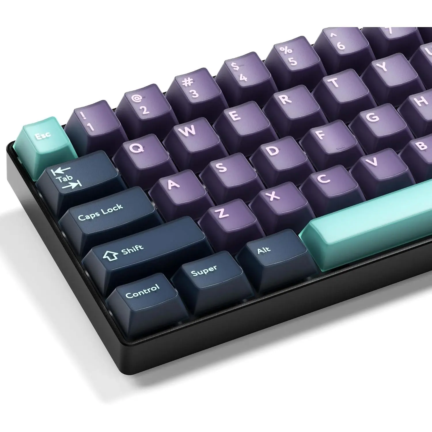XVX Double Shot PBT Keycaps Set 216 , Cherry Profile Custom Keyboard Keycaps, Jade Translucent Key caps Compatible with 61/64/68/84/87/100/104/108 ANSI and ISO Layout Mechanical Keyboard