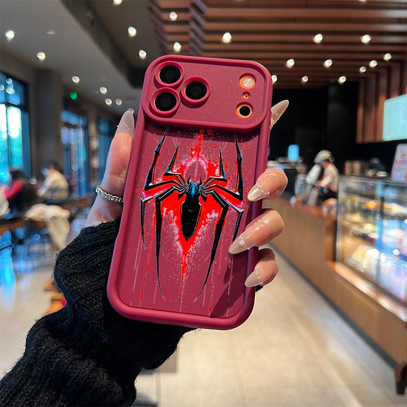 Dark Spider Web Phone Case Gothic Blood Drip Style for iPhone 17 16 15 14 13 12 11 Plus Pro Max. c2