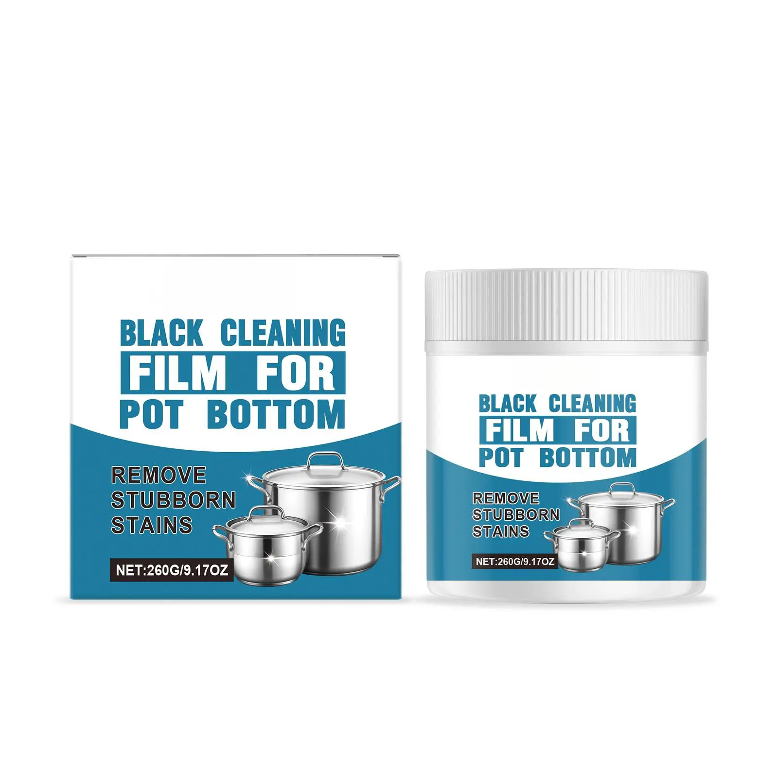 Pot Bottom Black Stain Cleaning Paste - Powerful Pure Household Cleaner for Dissolving Grease, Restoring Cookware Shine - Nano Pine-Infused Deep Clean Formula