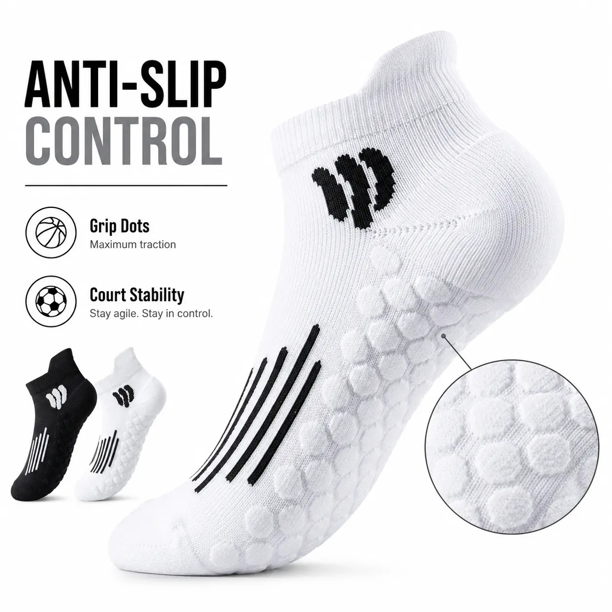 10 pairs of high-quality sports socks, non-slip, snug fit, ankle-protecting sports socks, suitable for basketball, football, tennis, and badminton players winter over-the-knee hidden cuff design comfort fit breathable mesh padded toe Sheer Ankle Socks key