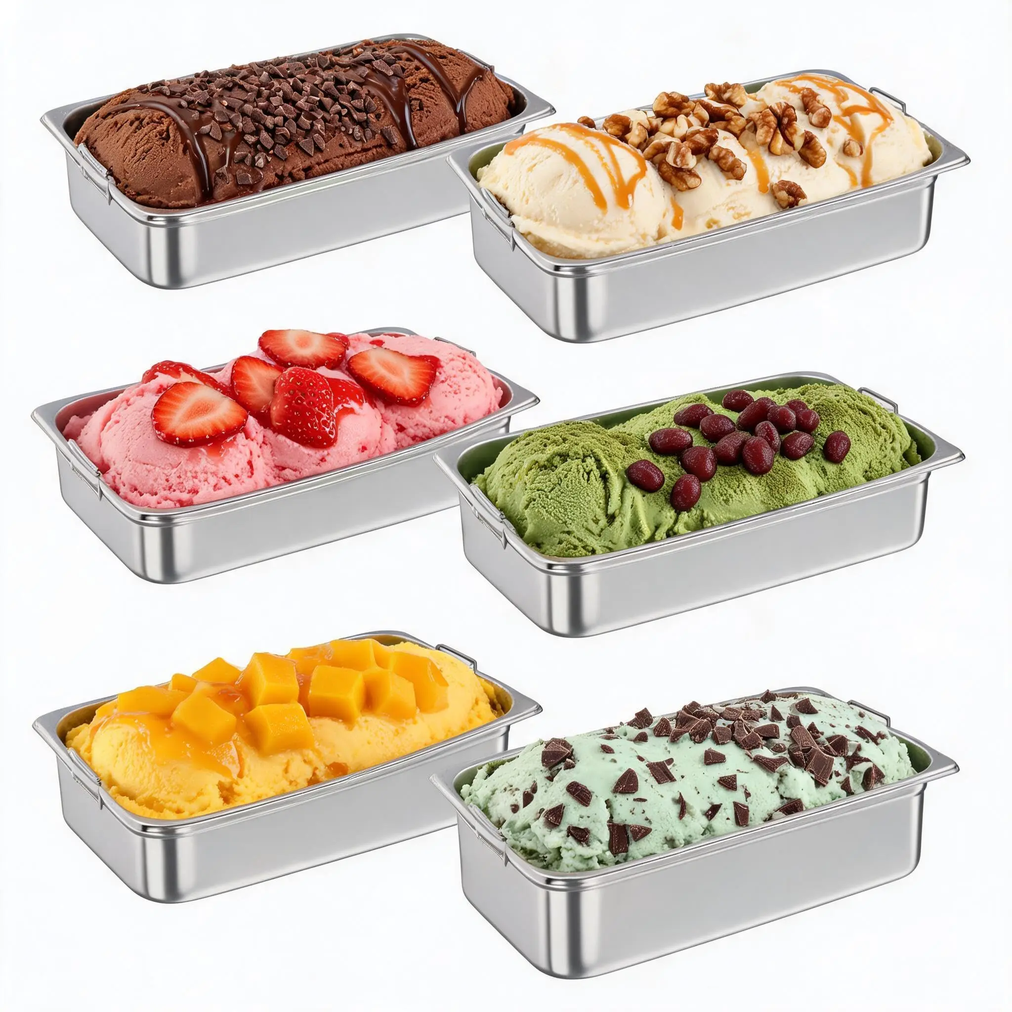 Garvee Commercial Stainless Steel Steam Table Pans – 6 Pack, Full Size, 6'' Deep – Anti-Jam Hotel Pans with Handles – Stackable, NSF Certified Catering Food Service Containers for Buffet, Restaurant