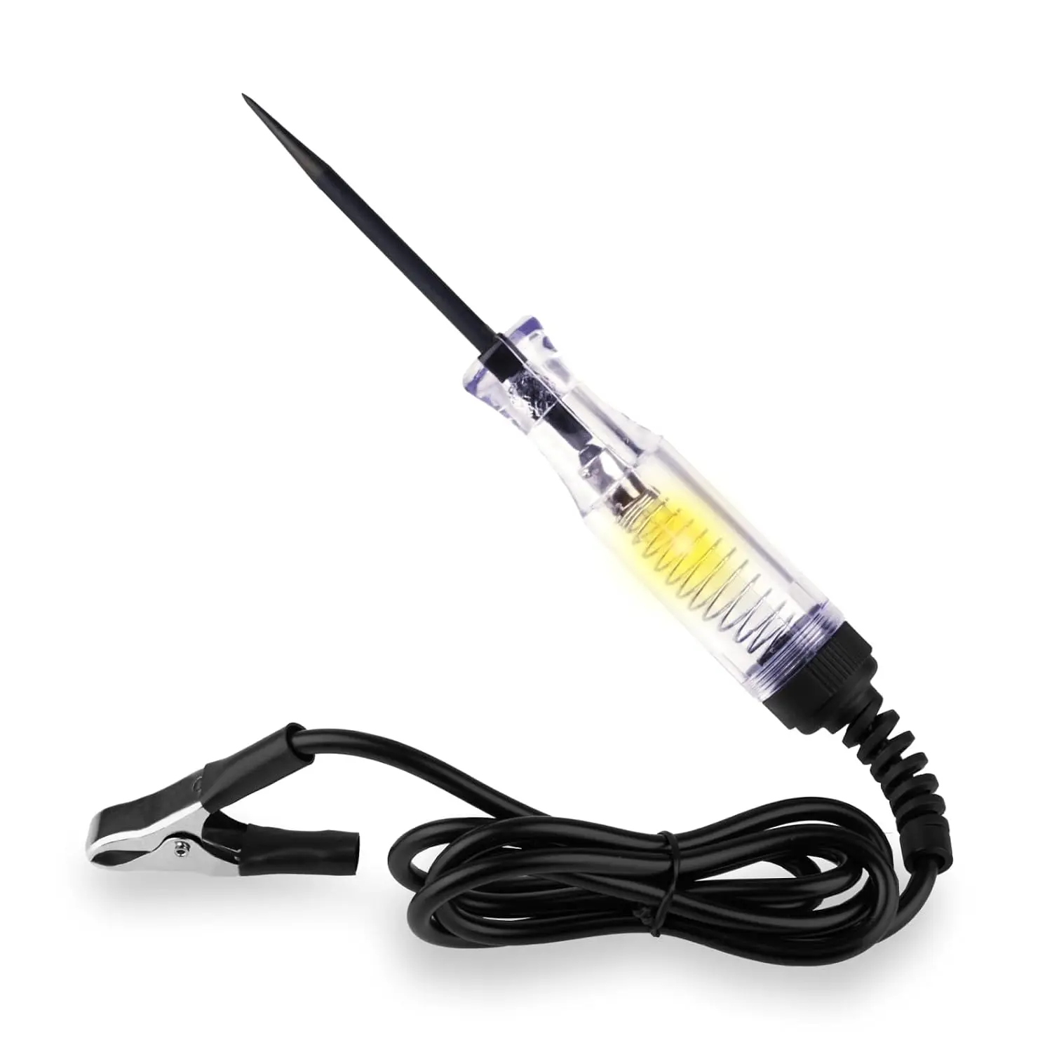 Test Light Automotive, Professional 6V-12V-24V DC Circuit Tester | Continuity &  Fuse Tester with  Clip and Long Steel Probe, Electric Tester Pen for Sedan, SUV, RV and