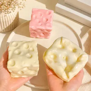 Squishy Cheese Block - Yellow, moldable fidget Toy with Squeeze Feature, Ideal for Play and Relaxation Cheese Squishy - Moldable Non-Rebound Fidget Toy (2 colors to choose from)