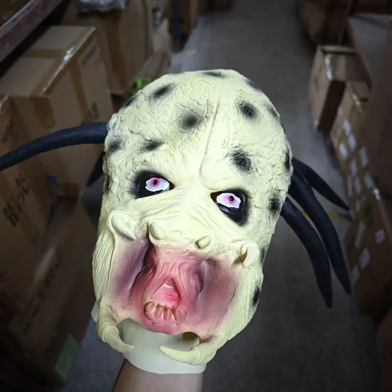 Scary Alien Warrior Latex Full Head Mask Halloween Cosplay Decoration Prop