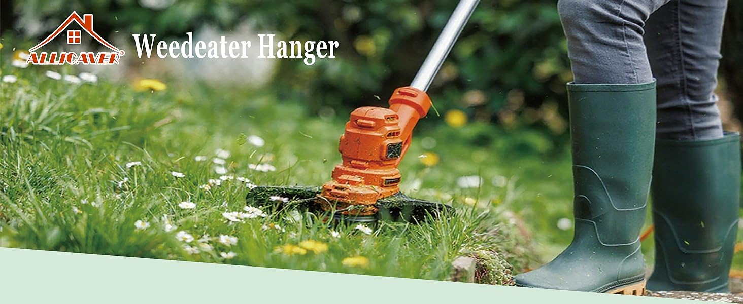 Weed Eater Hanger -2 Pack Trimmer Rack Wall for Grass Trimmer, Tool Rack/Bracket, Wall Tool Hanger, Shed, Weed Wacker Holder