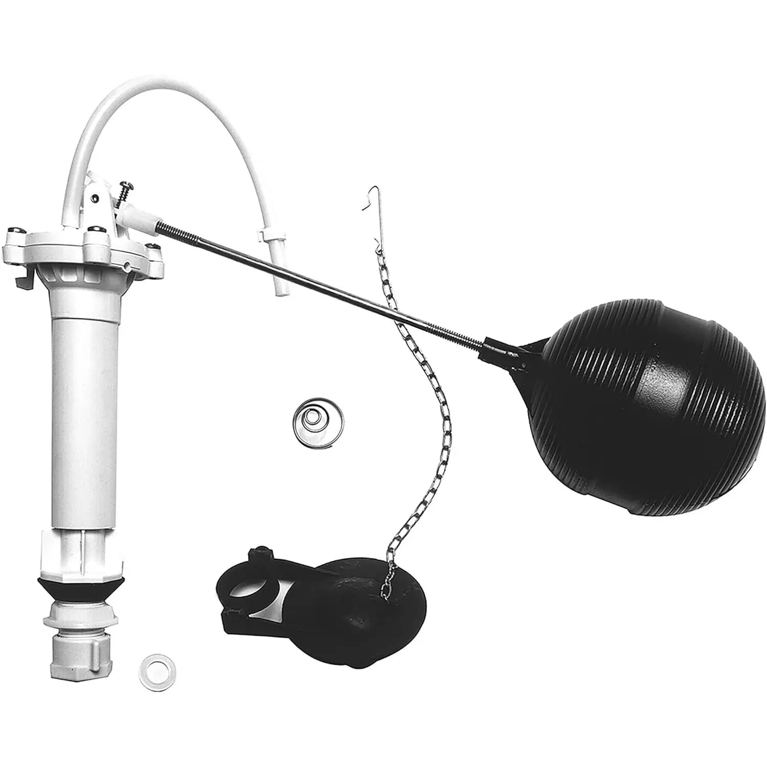 (80816) Multiple-Pieces Complete Toilet Repair Kit - Leak Fixer for Bathroom Toilets, Includes Fill Valve Set, Flapper, Rod, Float Replacement