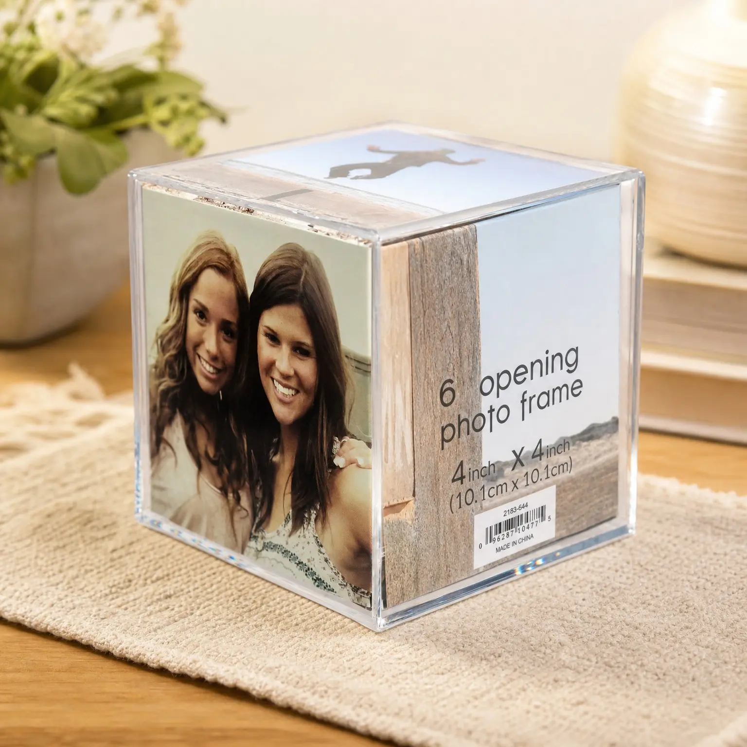 Acrylic Photo Cube, Holds Six 4" x 4" Square Photos, ClearGift