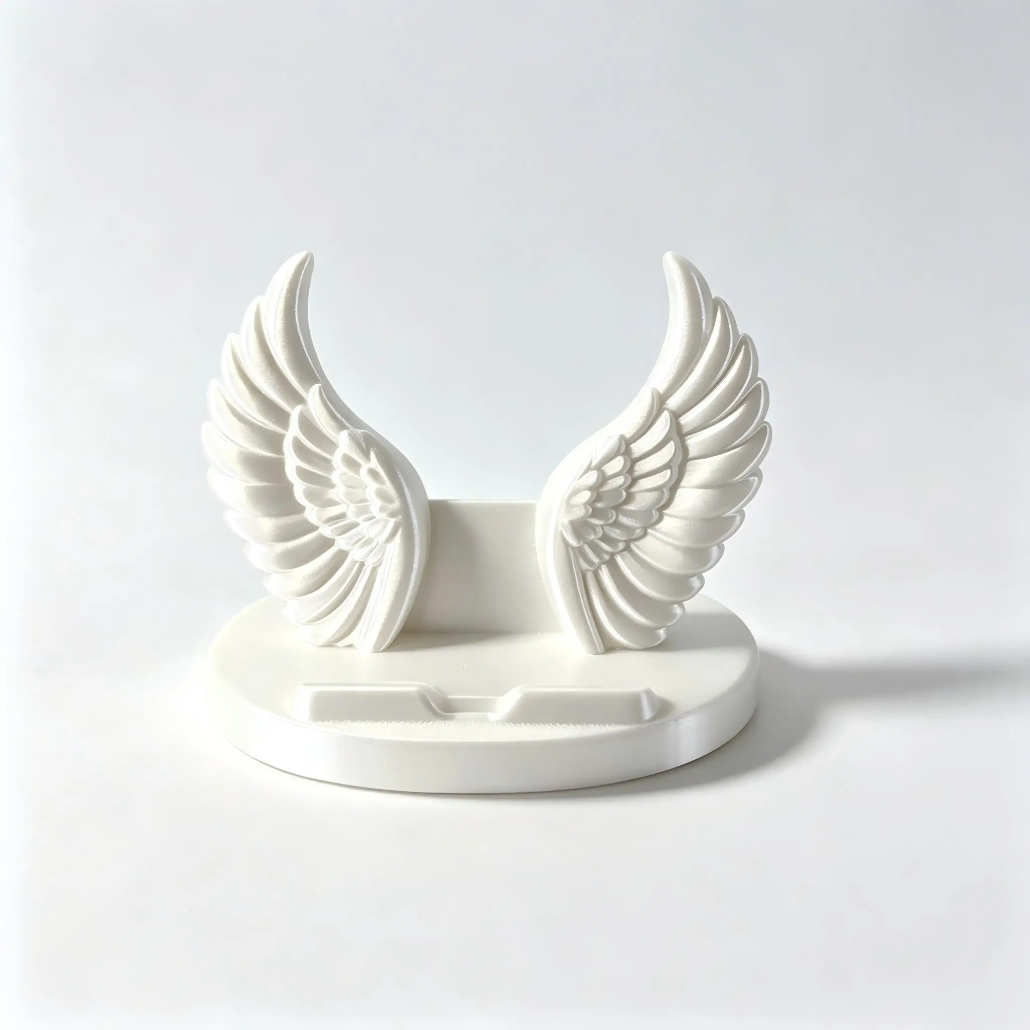Angel Wings Desktop Phone Stand, High Aesthetic Style Creative Wing Decor, Lazy Person TV Show Tablet Holder, Stylish Desk Accessory