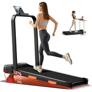3-in-1 Foldable Treadmill with 300 LBS Capacity, 15% Walking Pad Treadmills for Home and Office, 2.5 HP Under Desk Treadmill with Quiet BrushlessGift
