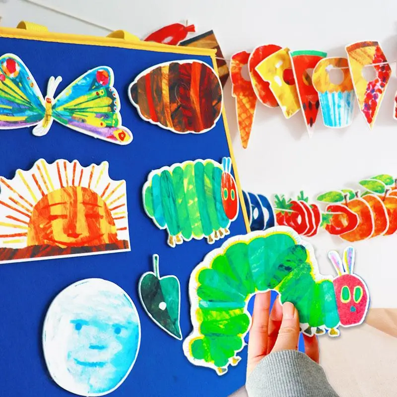 "the Very Hungry Caterpillar" Felt Teaching Aid, Story Performance Props, Classroom Decoration, Early Childhood Education, New Condition