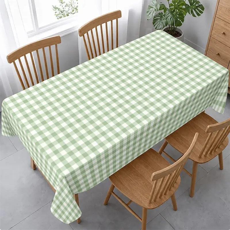 Plaid Tablecloth, Fresh Country Style Design, Waterproof and Easy to Clean, Perfect for Family Dining, Adds Natural Charm to Kitchen