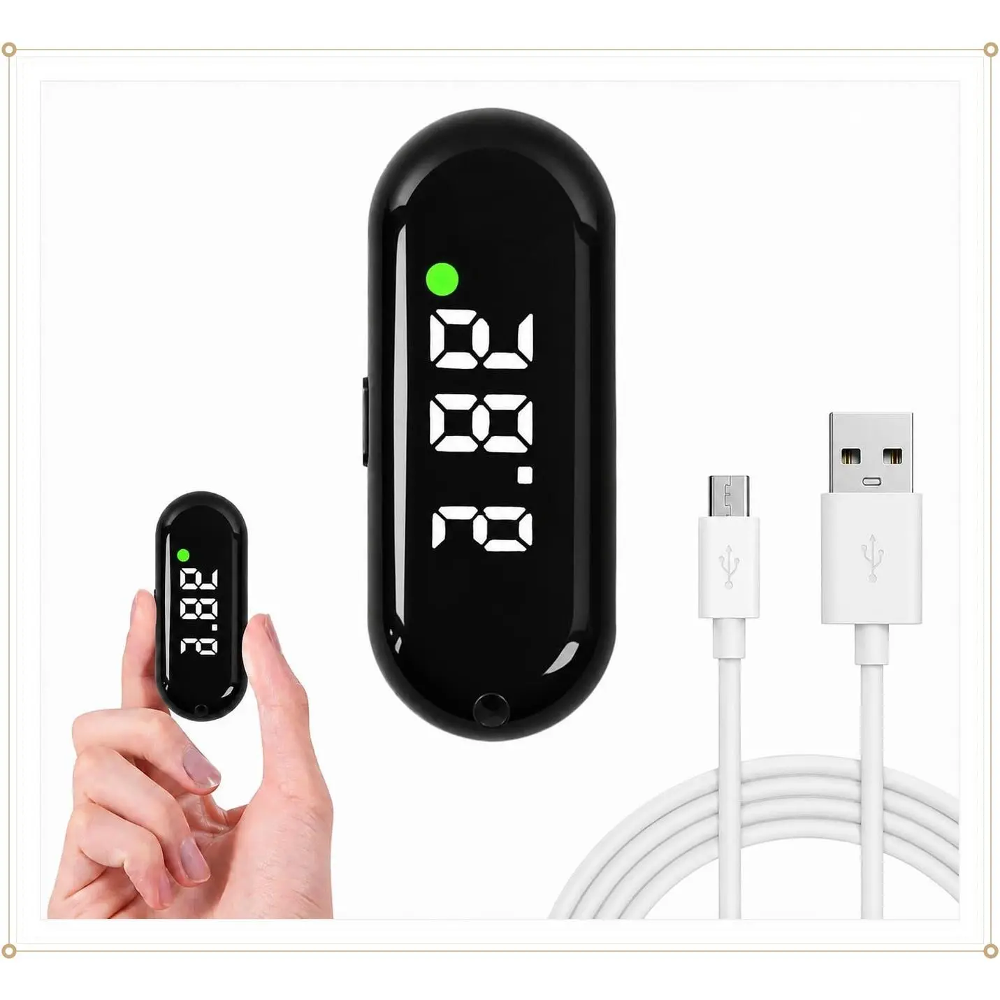 Rechargeable Medical Forehead Thermometer for Adults and Children Black Non-Contact Digital Thermometer with Fast 1-Second Touchless Reading Black(Gift)