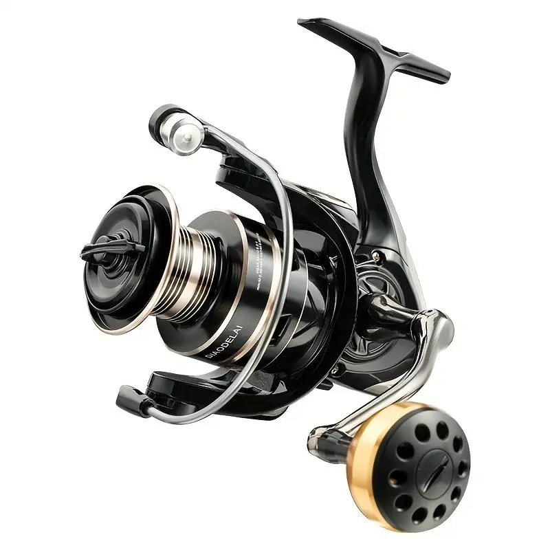 26lb Strong Brake Gold Fishing Reel, 2000-7000 Series, Metal Line Cup, Smooth Casting, Left/right Hand Swap, High Performance Fishing Tackle