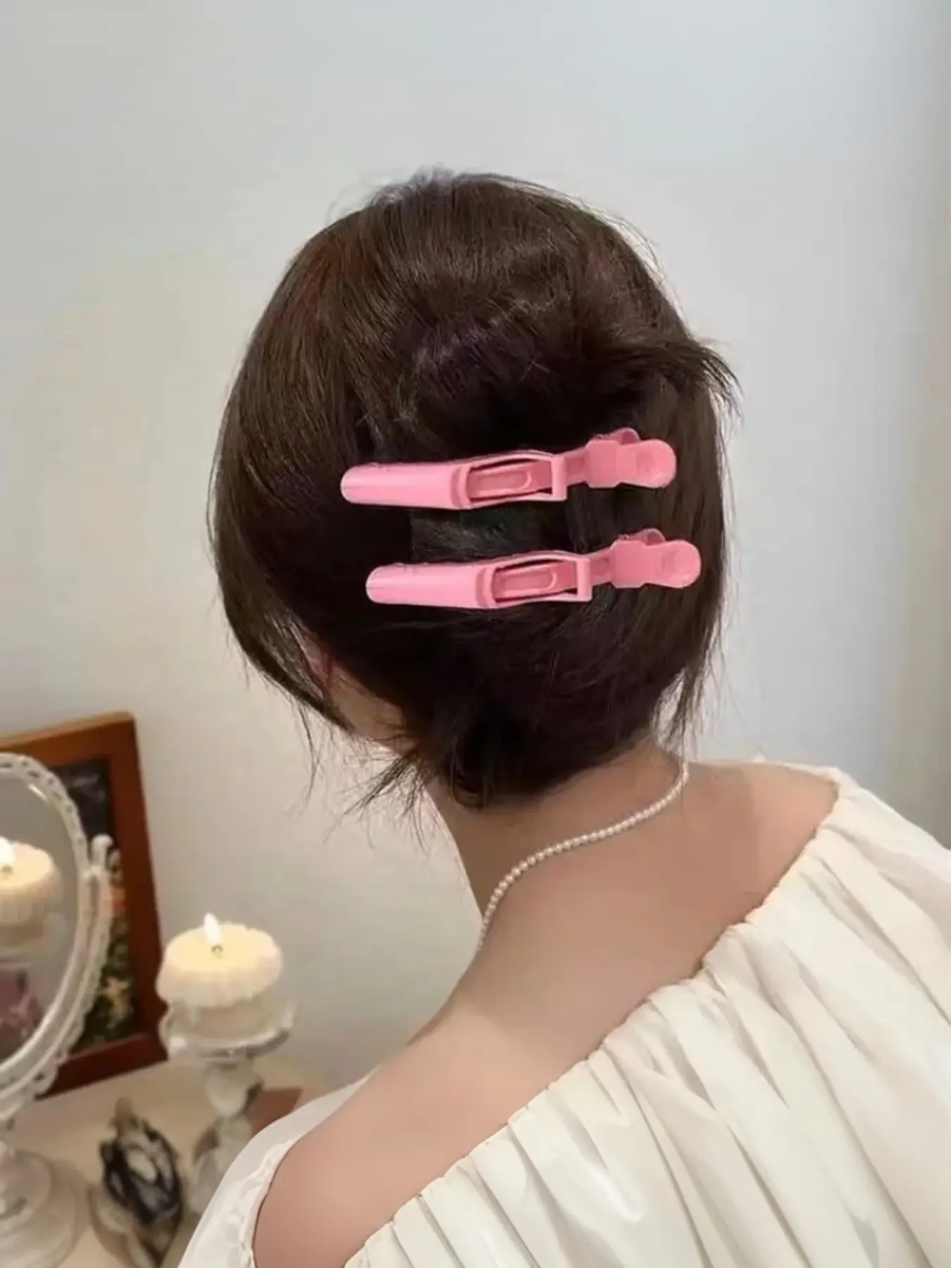2 Pack Plastic Alligator Hair Clips, Crocodile Duckbill Sectioning Clamps, Wide Teeth Double Hinge Hair Pins, Professional Salon Barber Tools for Hair Cutting Coloring Bleaching Blow Dry Makeup Hair Extensions, Hair Style Accessory
