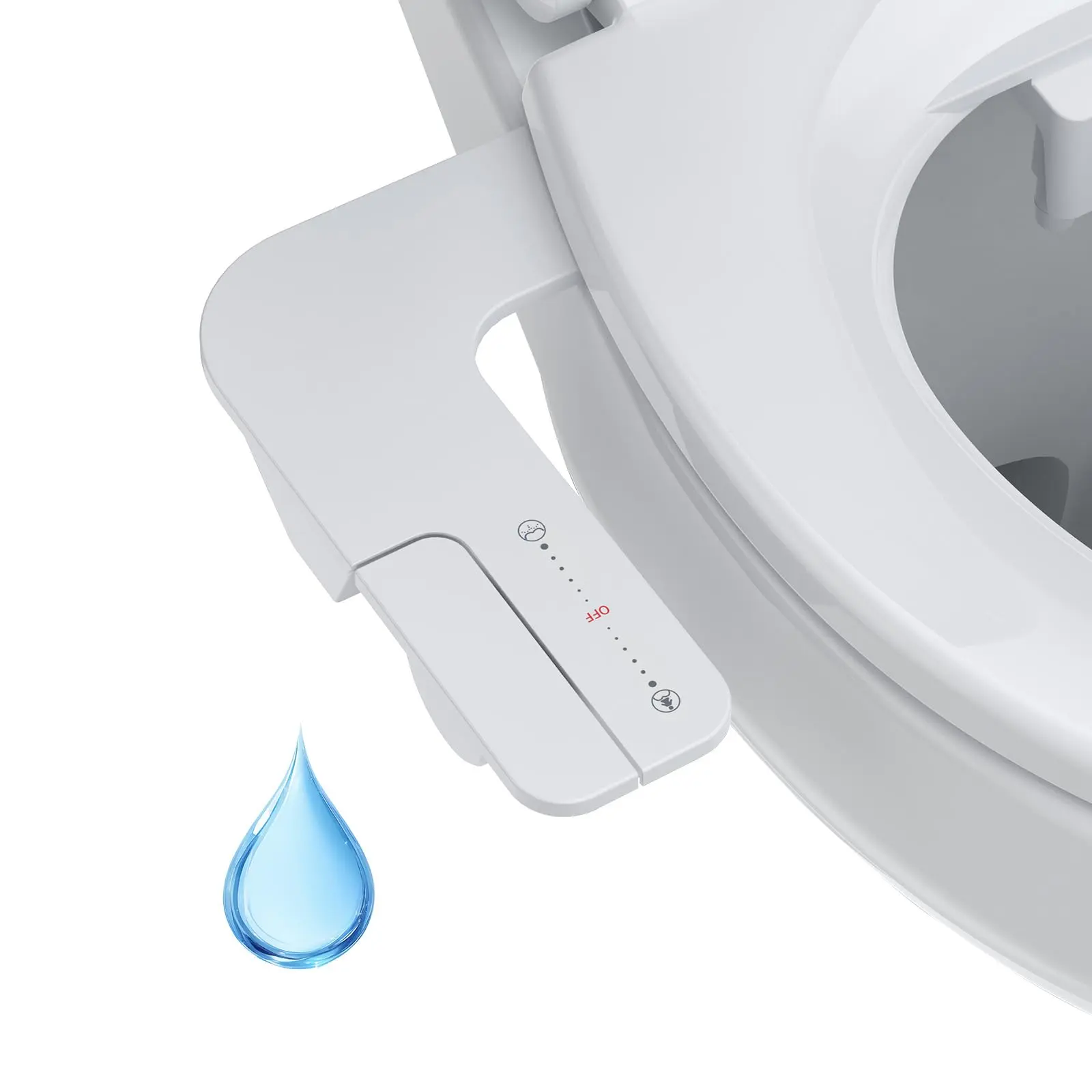 【Garvee】Non-Electric Bidet Toilet Attachment with Self Cleaning – Ultra-Slim Bidet with Dual Nozzle, Adjustable Water Pressure Fresh Water Sprayer – Rear and Feminine Wash – White