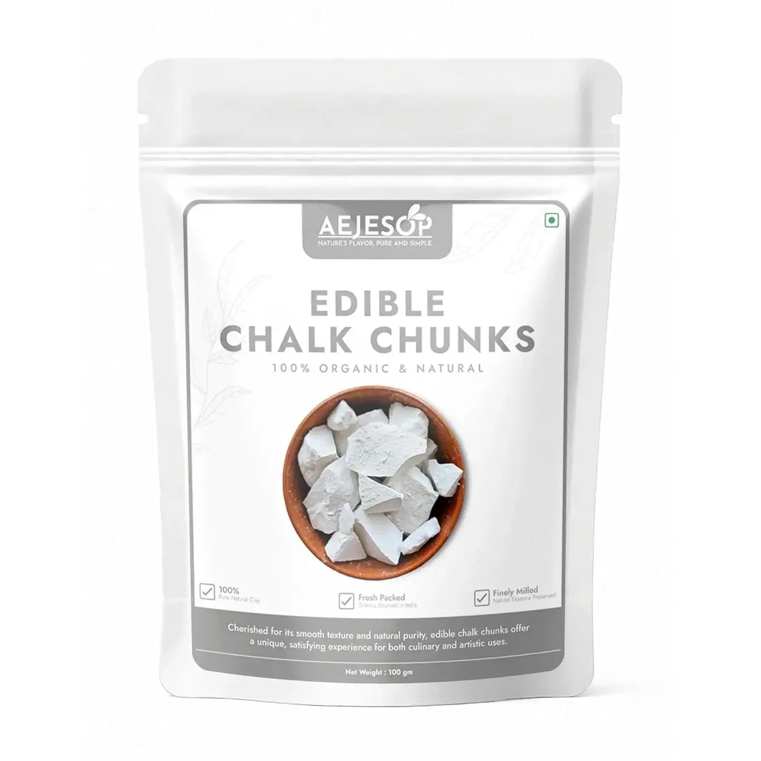 AEJESOP BELGOROD edible Chalk chunks, natural chalk, eating chalk, 3.5oz (100g)