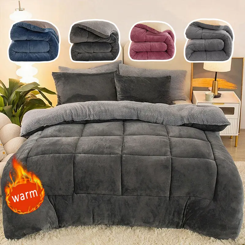 1pcs Winter Thick Solid Color Snowflake Fleece Blanket - Ultra-soft, warm, and breathable polyester fiber, perfect for Christmas and Valentine's Day gifts, ideal for cozy winter nights and home decor