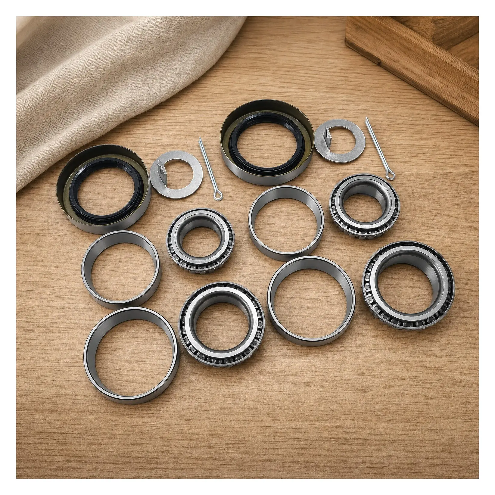Set of 2 3500# Trailer Axle Bearing Kit L68149 L44649 Grease Seal 10-19 I.D. 1.719'' for #84 SpindleGift