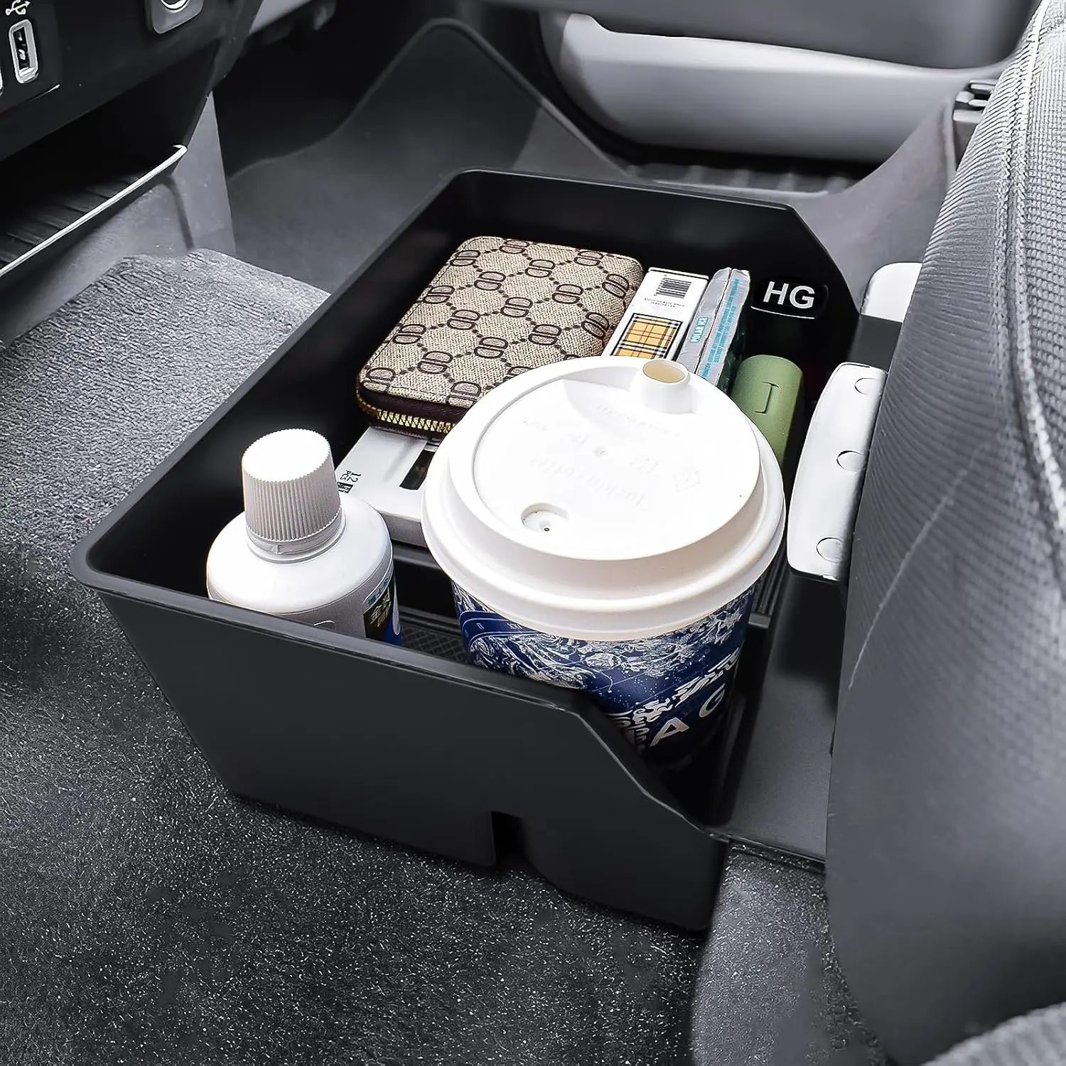 Underseat Storage Organizer for 2015-2026  F150& (17-26) F250 F350 F450 | Interior Accessories - Front Console Center with 40/20/40 Jump Seat, Cup Holder Extra Storage  Tray