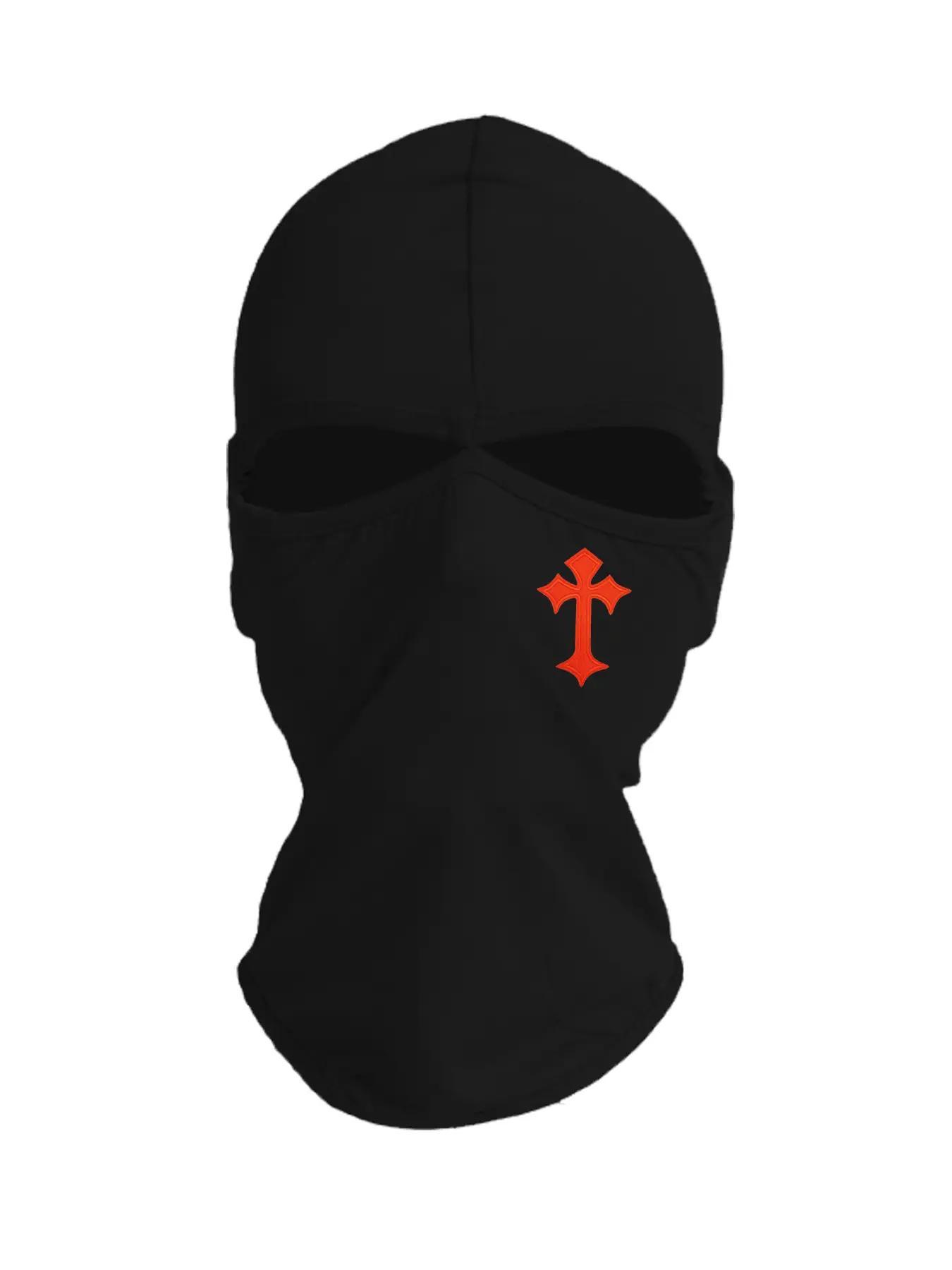 Cross Pattern Balaclava Mask, Casual Windproof Sun Protection Face Covering for Outdoor Cycling, Fashion Accessories for Men & Women, Trendy All-match & Exquisite Mask for Birthday Gift