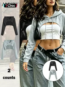 Women's Tie-Dye Long-Sleeve Adjustable Drawstring Hoodie, Casual Drawstring Hooded Sweatshirts, Casual Fitted Loose Fit Design, All-Season Versatile Daily Wear