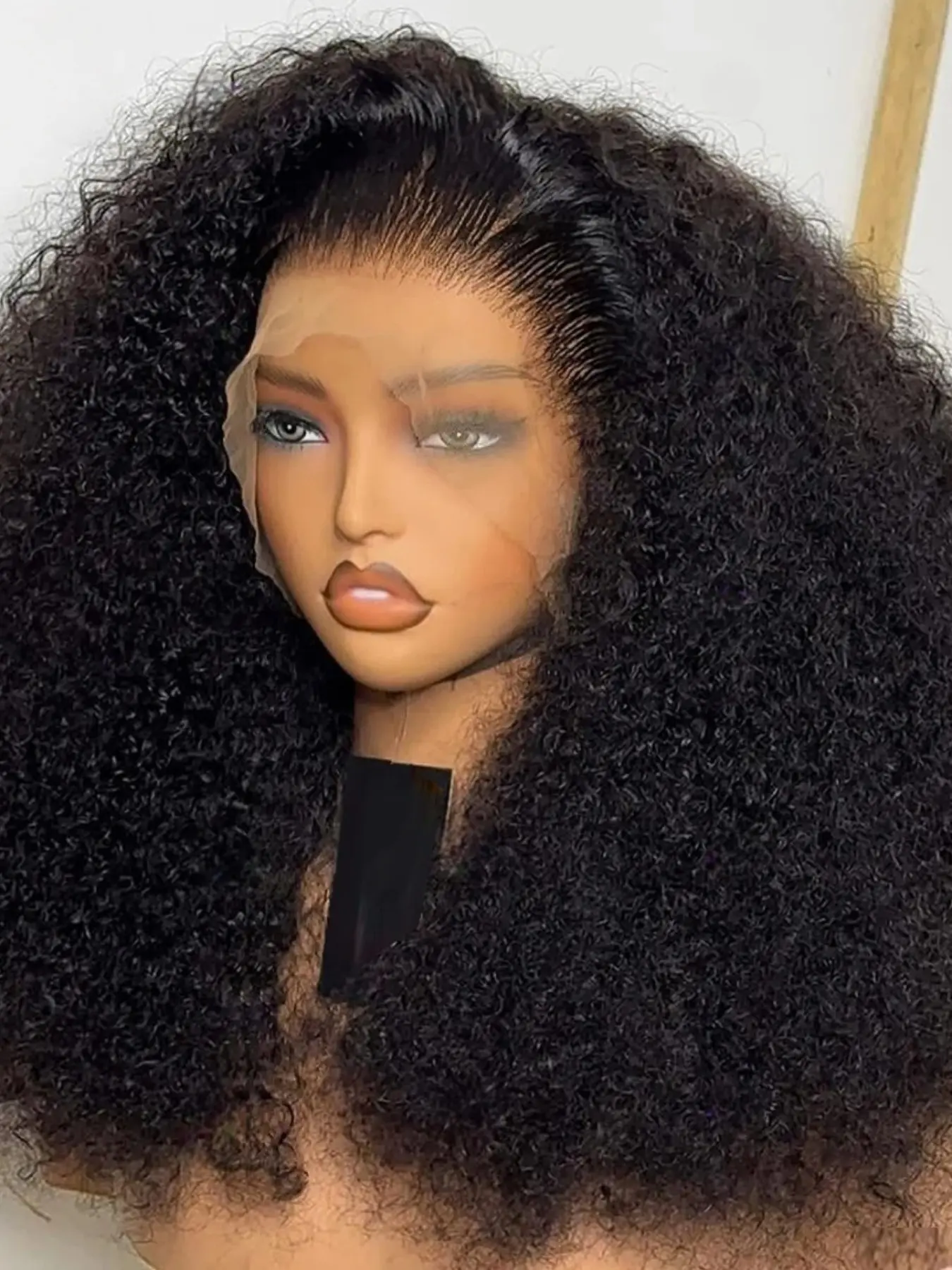 180% Density Soft Glue-Free Curly Wig, 24 Inches Daily Curl Style, 13x4x1 Lace Front Full Cap, Heat-Resistant Fiber Hair, Glueless Wig