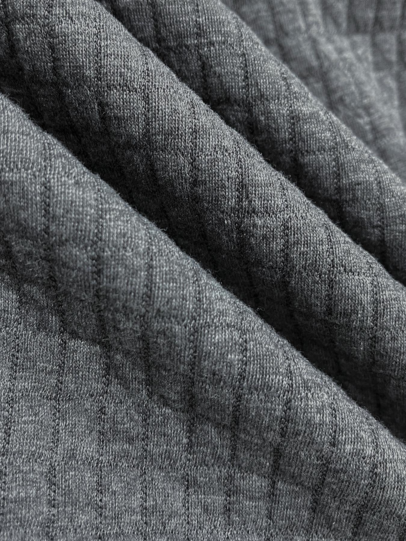 Women's Letter Patched Waffle Textured Drop Shoulder Hoodie, Fashion Casual Long Sleeve Drawstring Pocket Hooded Sweatshirt for Daily Holiday Outdoor Wear, Women Clothing for Fall & Winter