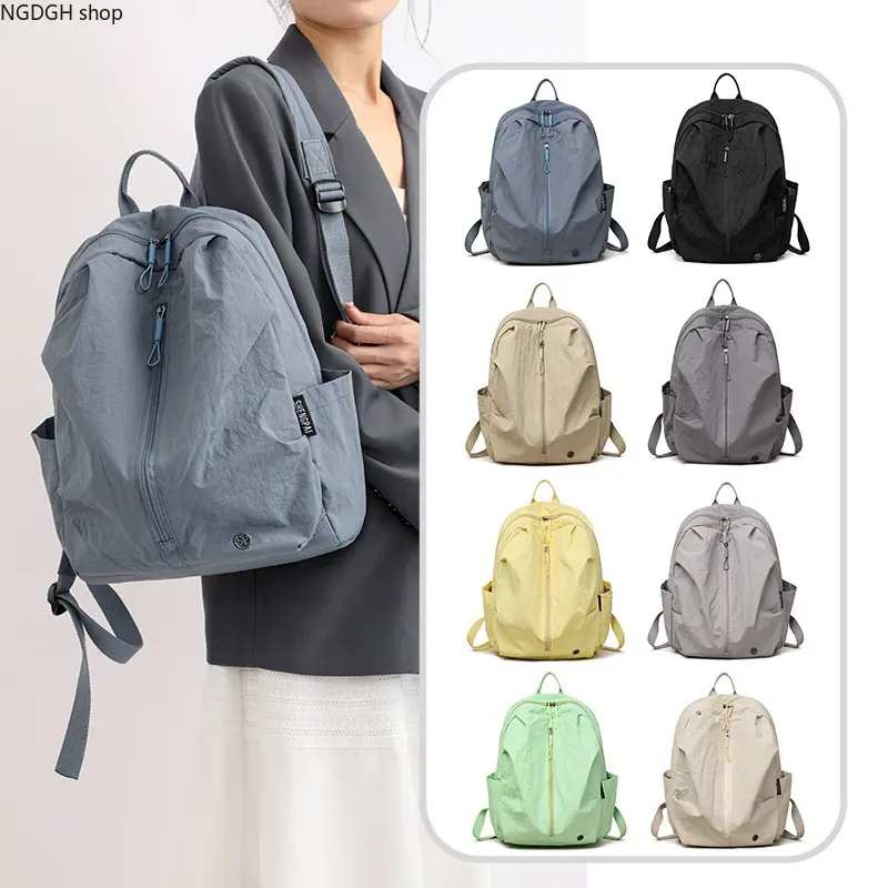 Female Nylon Athletic Backpack - Compact Water-Resistant Foldable Bag with Zip Pockets, Ideal for School, Gym & Everyday Carry (Backpacks for School), Waterproof, Multi-Function, Casual, Lightweight Casual Daypack, Multi Compartment Backpack
