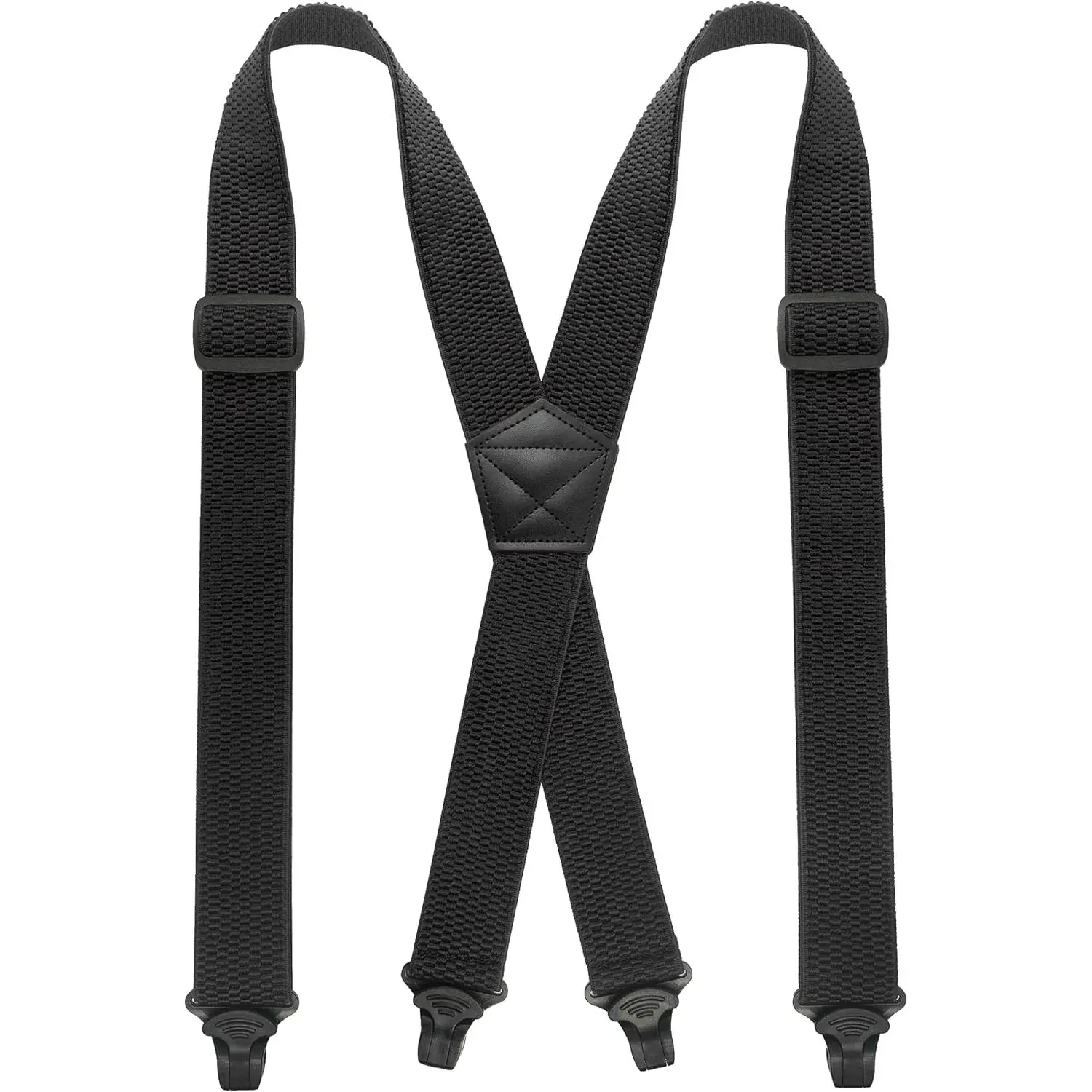 Men's Invisible Under Shirt Suspenders 1.48" Flat Elastic Support Straps for Waistline Pressure Relief