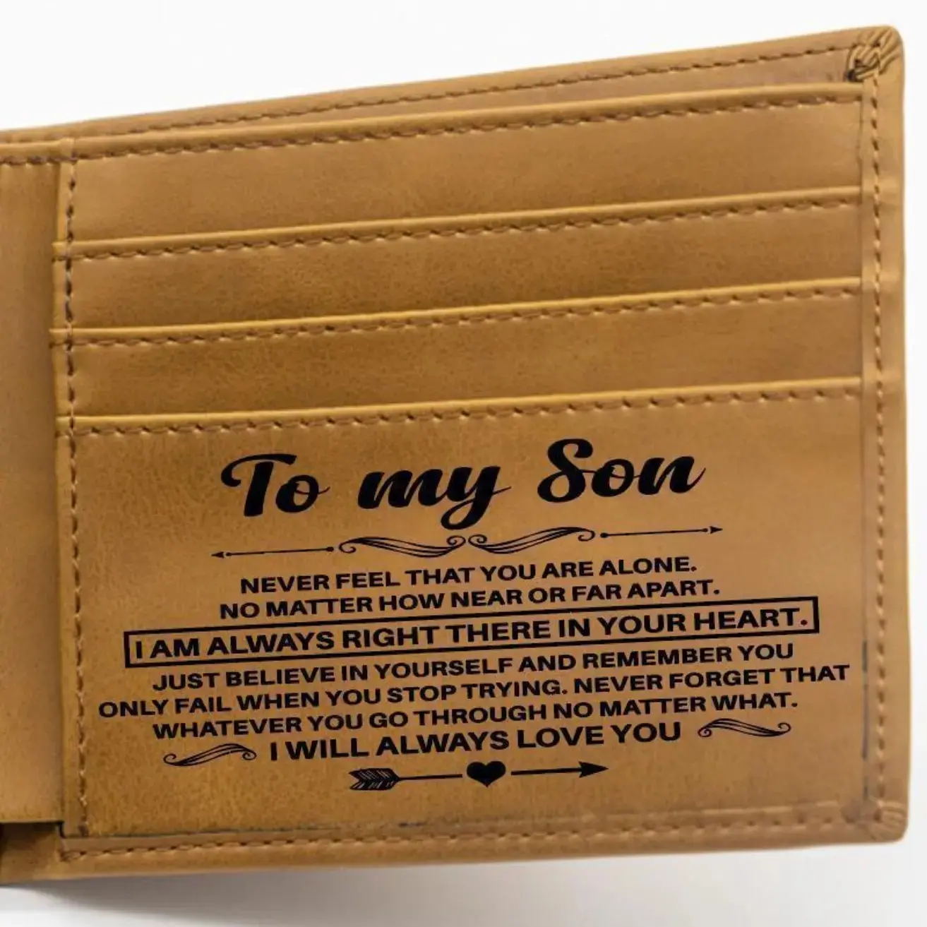 To My Son Gifts, Personalized Leather Wallet For Son From Mom, Blocking Bifold Stylish Wallet For Men - Christmas Birthday Gift From Mom And Dad