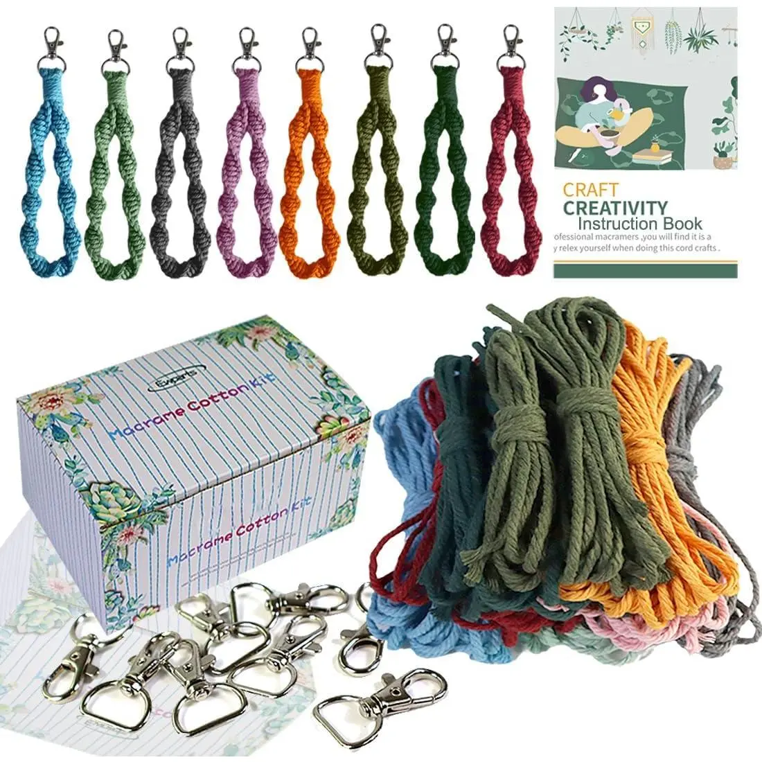 Macrame  Kit to Make 8  with Instruction Book