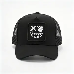 2026 Smiley Face Summer Breathable Mesh Cap Baseball Cap with Emoji Patch Trucker Cap Duckbill Cap