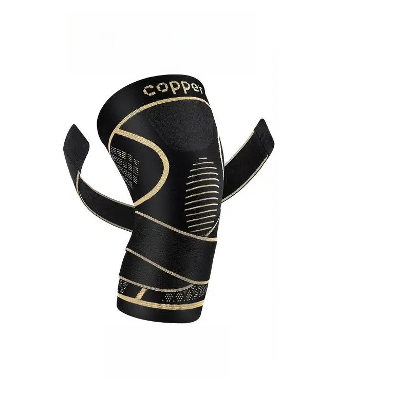 Breathable Copper Ion Knee Brace with Circular Compression, Shock Absorption & Knee Wraps, Sports Support Sleeve for Basketball, Outdoor Training