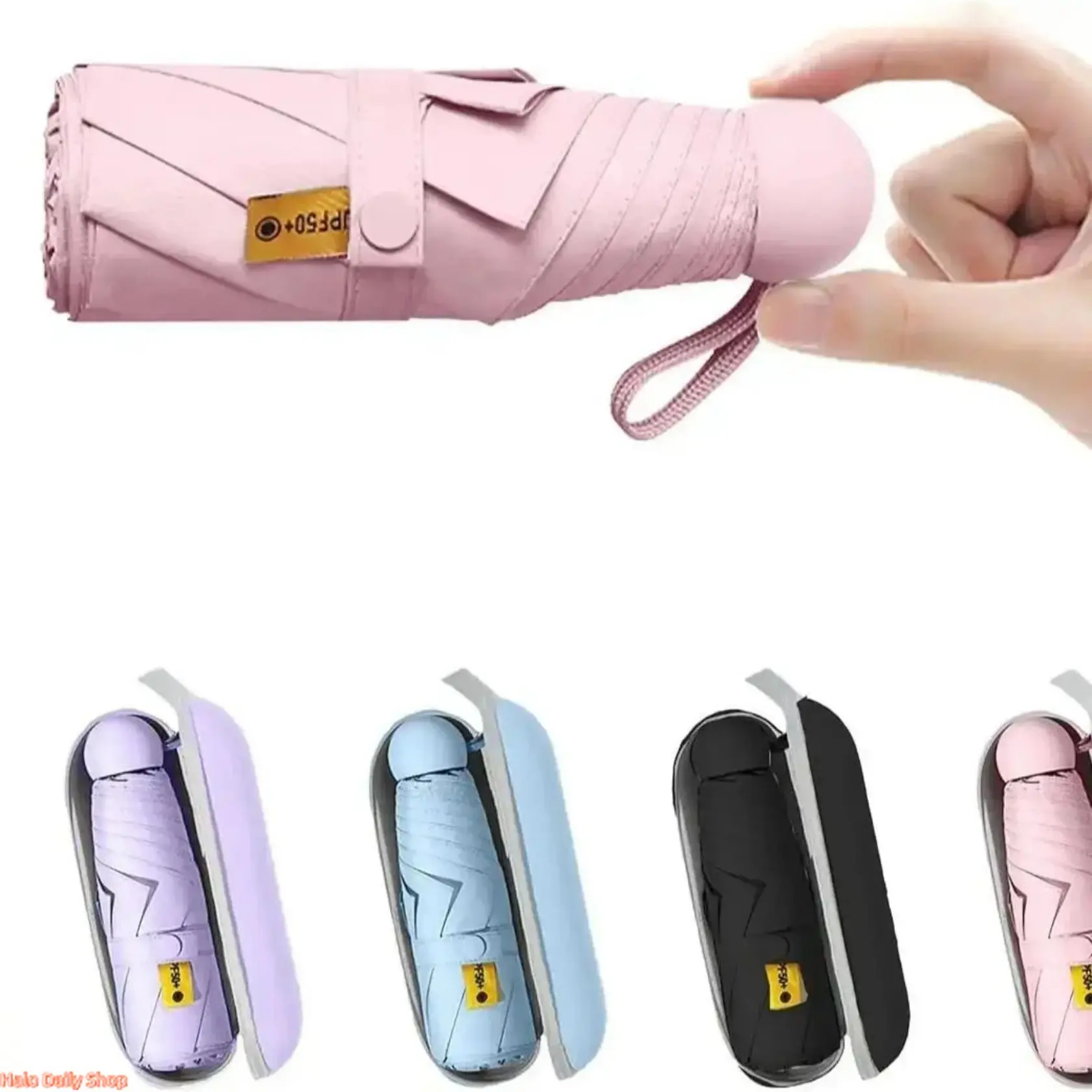 Slim mini umbrella with storage case, ideal for on-the-go use. Sturdy windproof frame and effective UV shielding. Takes up little space in bags, practical all-weather gear for daily trips, travel and casual outdoor moments