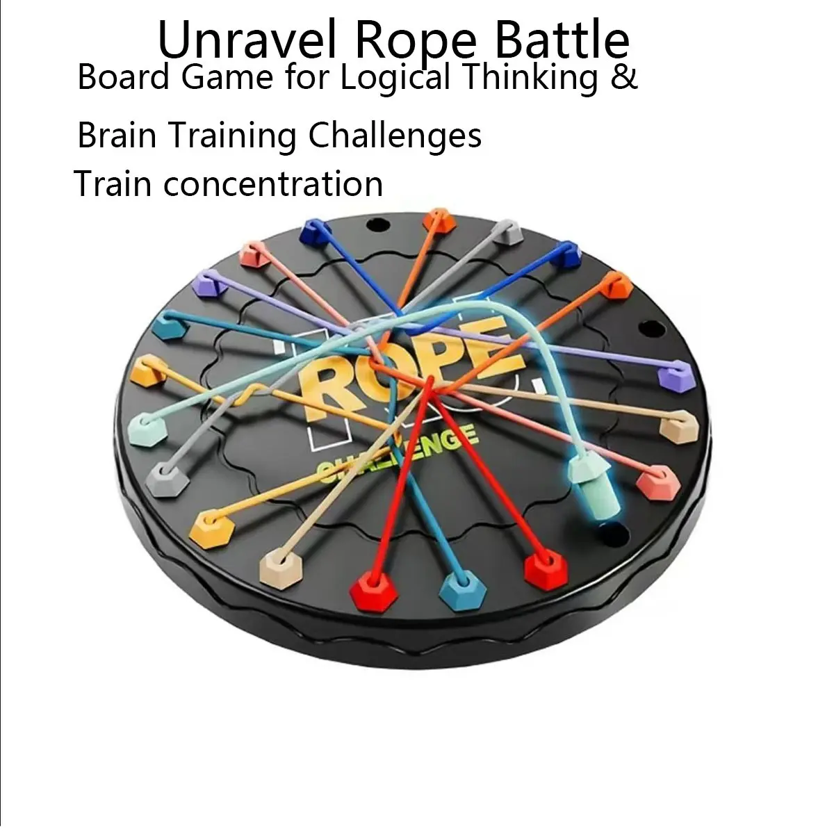 1pcs Rope Puzzle Challenge, Brain-Boosting Logic Game, Enhances Focus, Ideal for Developing Intelligence, Replace Phone Time