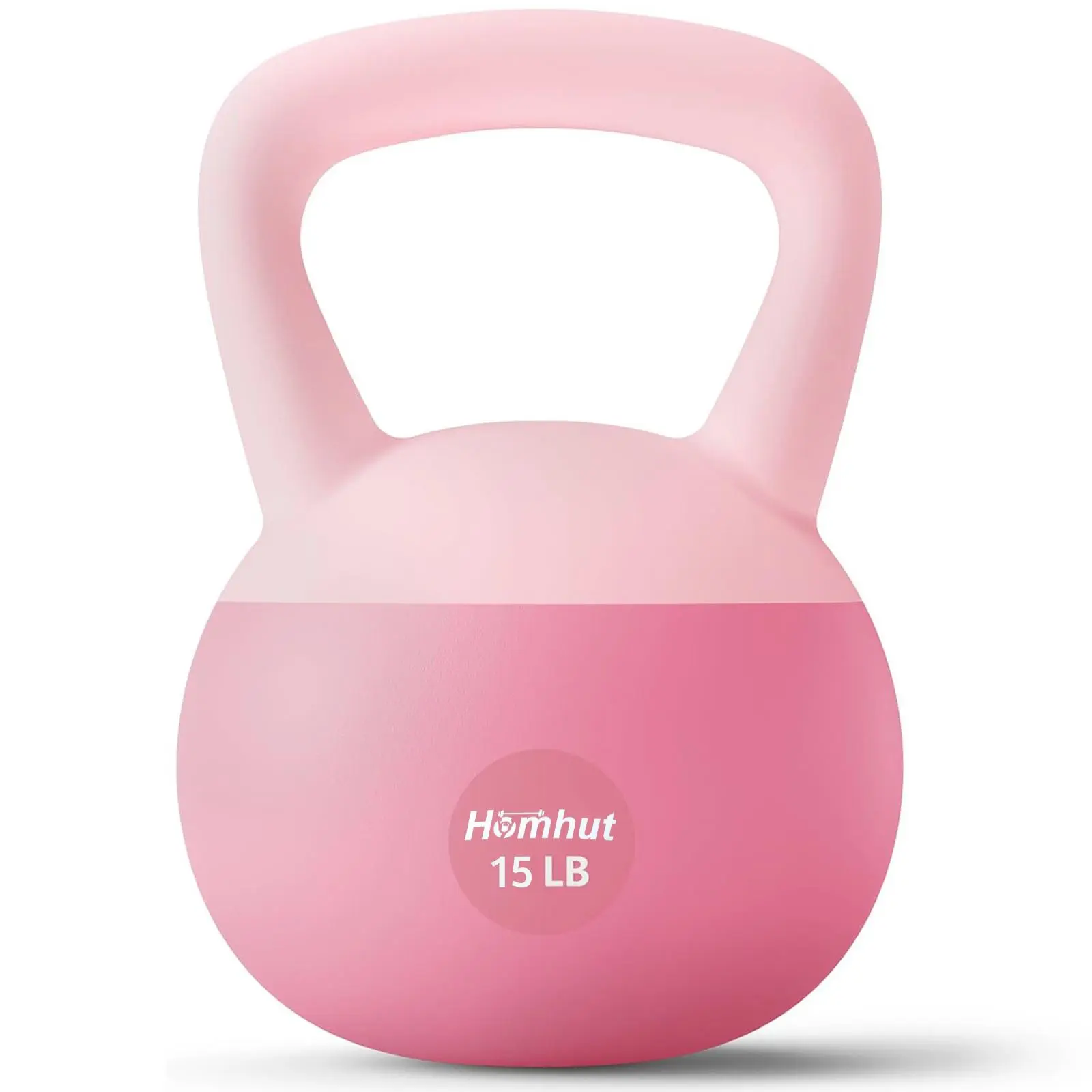 Homhut Soft Kettlebell Sand Filled Anti Slip Two Hand Grip Soft Bottom Shockproof Impact Resistant Home Gym Fitness Equipment Strength Training Core Workout For Women Men Full Body Exercise Pink 10LB 15LB 20LB