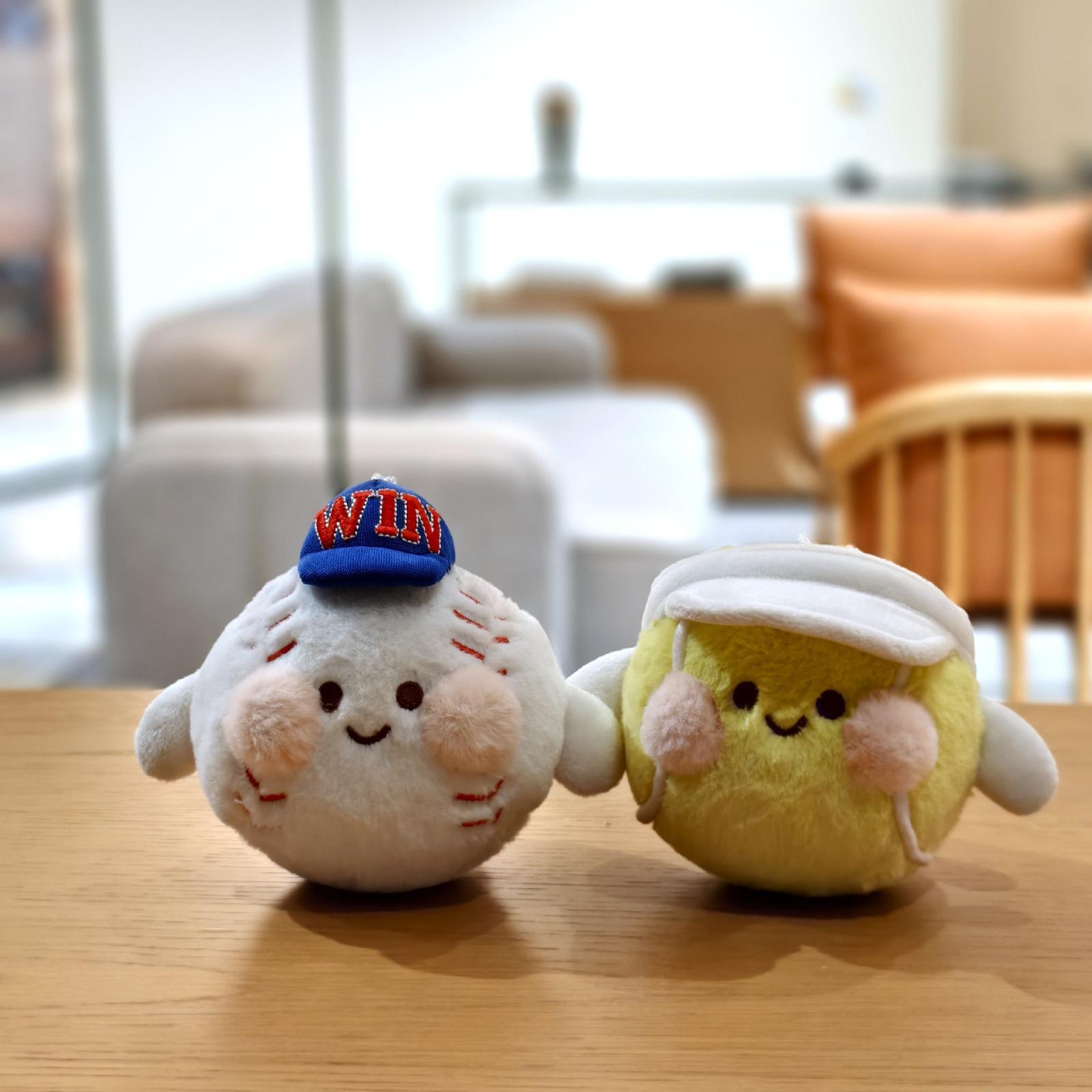 Soft Plush Ball Keychain Set – Cute Stuffed Keyring for Backpack, Squishy Toy Gift for Soccer Basketball Tennis Golf Rugby Billiards Baseball Lovers & Players