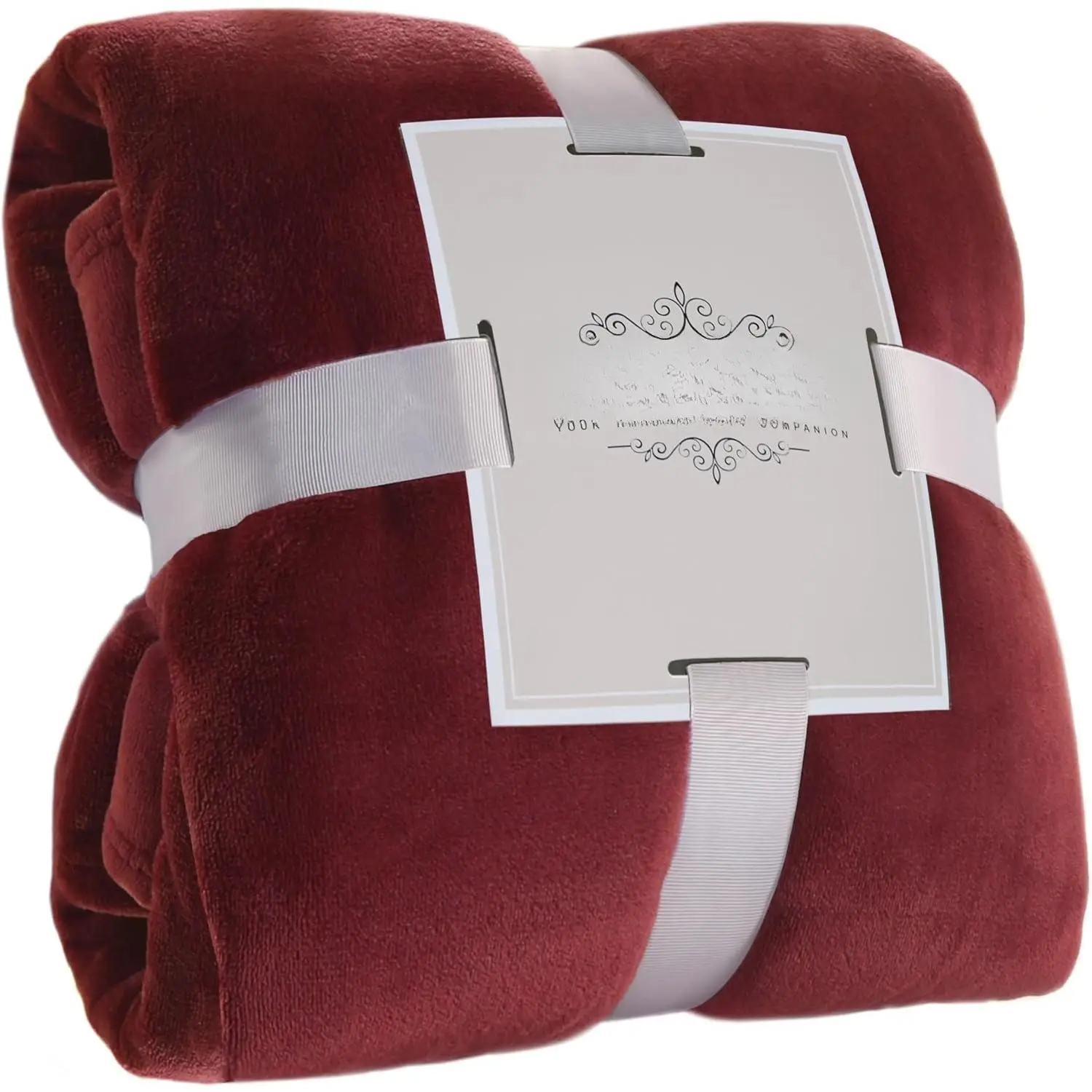 Burgundy Throw Blanket 50x60 Inches, Soft Plush Cozy Fleece Flannel Throw Blanket, Lightweight Warm Throws for Bed, Couch, Bedroom and Living Room,  Seasons