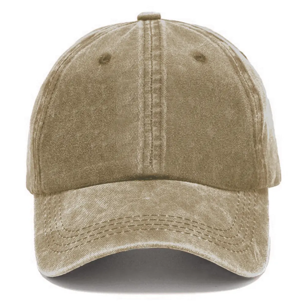[Tiktok Shipping] Men's Vintage Washed Distressed Cotton Flatbill Snapback - Adjustable Snap, Stylish Street Fashion Cap, Unisex Casual Dad Hat, Distressed Look