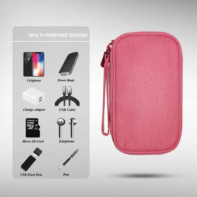 1pc Electronics Accessories Organizer Pouch Bag, Travel Universal Organizer for Cable, Charger, Phone Business Travel Gadget Bag