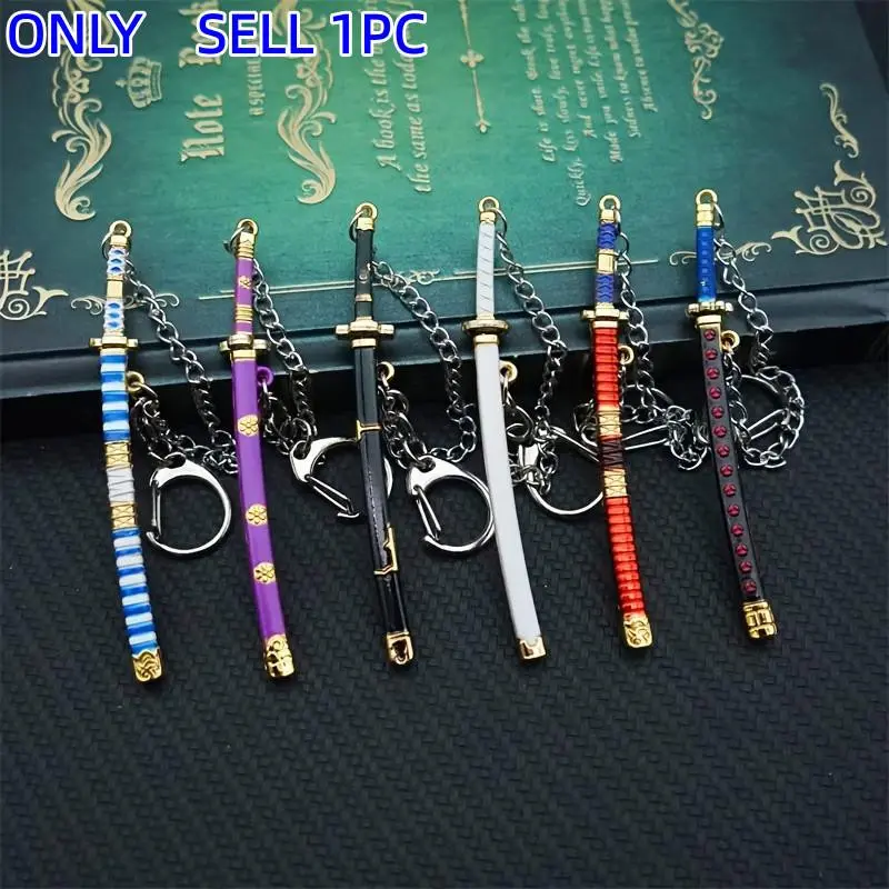 Samurai Sword Keychain with Scabbard, Fashionable Car Keychain, Daily Wear Accessory, Perfect Gift for Friends, Stylish Weapon Model, Fashionable Alloy Keychain, Keyrings for Keys