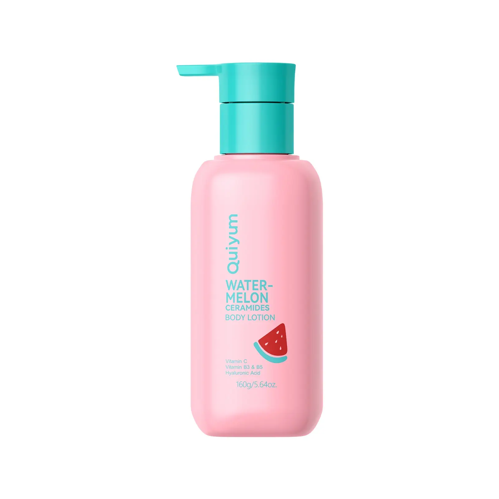 QUIYUM Watermelon Body Lotion Moisturizer - 160g Daily Body Moisturizer Hydrating Skin Care Cream Enriched with 5X Ceramides, Hyaluronic Acid & Vitamin C, Fruit Scented Lotion for Silky, Dewy Glow Skin