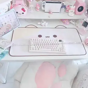 Kawaii Cute Ins Style Mouse Pad Original Cat Oversized Leather Waterproof Desk Pad Office Study Dormitory Computer Keyboard Pad