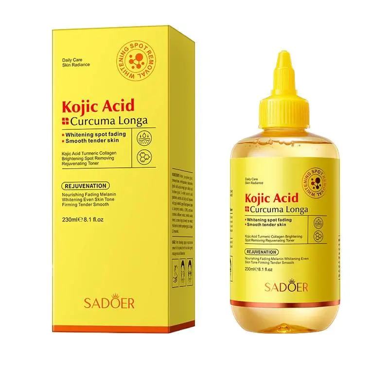 Brightening Kojic Acid Turmeric Collagen Toner 230ml, Fade Dark Spots Plump Skin, Birthday Gift for Her