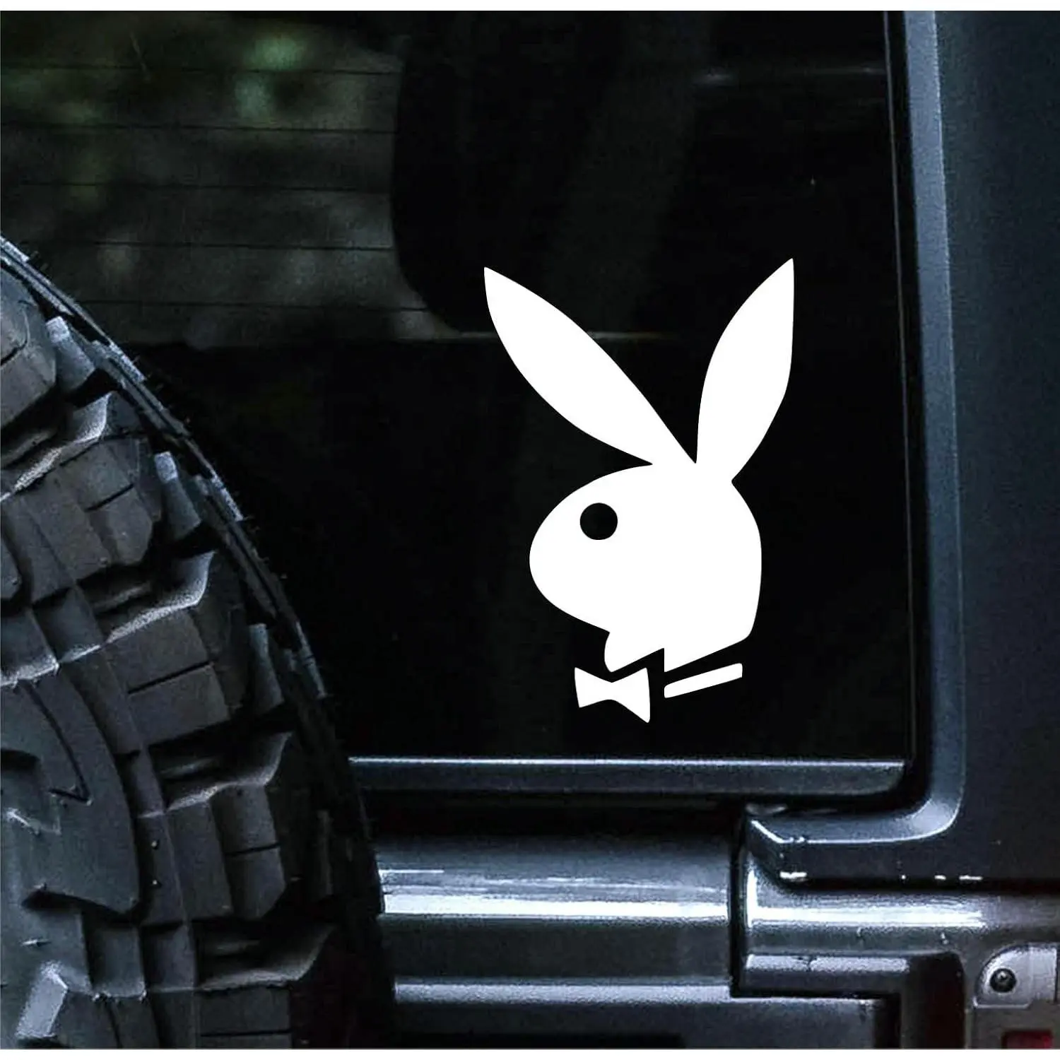 Bunny Decal Vinyl Car Sticker Funny | Cars Trucks Vans Walls Laptop | White | 5.5 inches | SGD000327