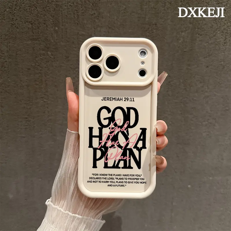 God Has A Plan Christian Bible Verse Design Phone Case, Soft Silicone, Fully Protected and Shockproof For iPhone 17 16 15 Pro Max 14 13 12 11 Plus Air & Samsung Galaxy S26 S23 Ultra S24 Plus S25 S22 Back Cover, Accessories, Smartphone, Cellphone, Devices,