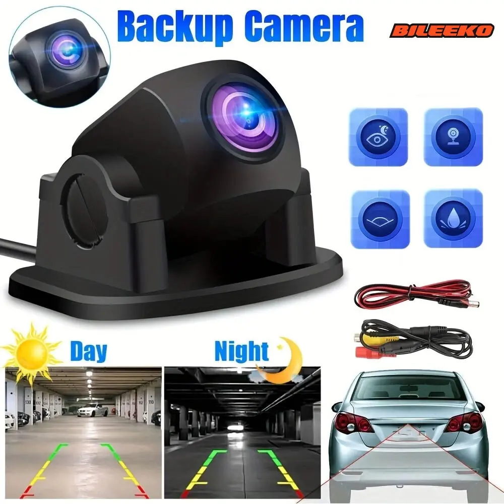 Waterproof HD Backup Camera, Supports Front and Rear View, Night Vision Function, Dedicated Car Parking Backup Camera, Reverse Camera, Rear Camera for Car