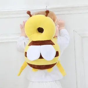 Single Pack: Soft Backpack — Features an Adjustable Cartoon Animal Plush Backrest; Made from Colorful Polyester Material; An Ideal Holiday Gift.