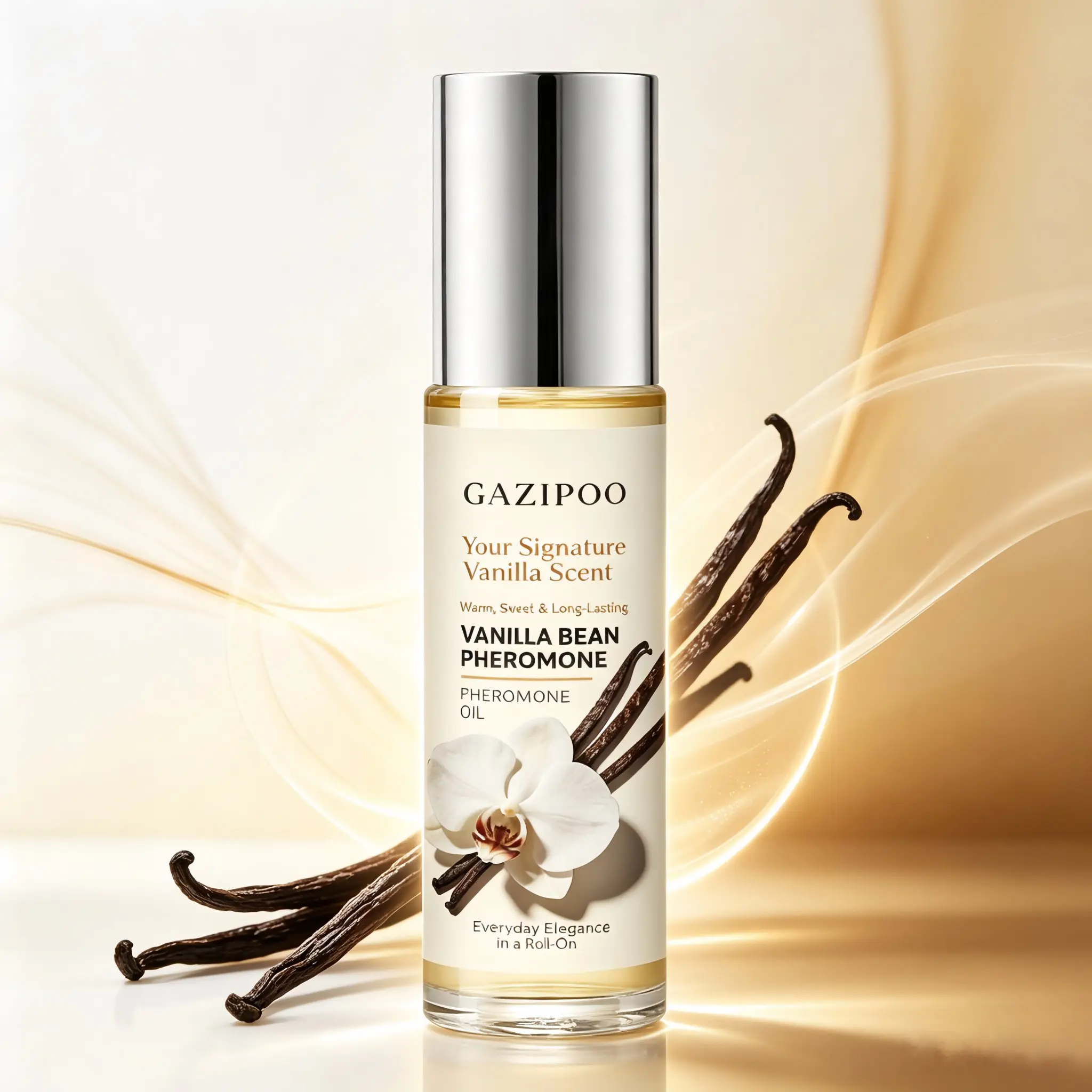 Vanilla Bean Pheromone Oil - 10ml Pure Vanilla and Roll On Subtle Perfume Oil, Date Romantic Everyday Scent, Sweet Vanilla Scent | Long-Lasting | Vegan & Cruelty-Free